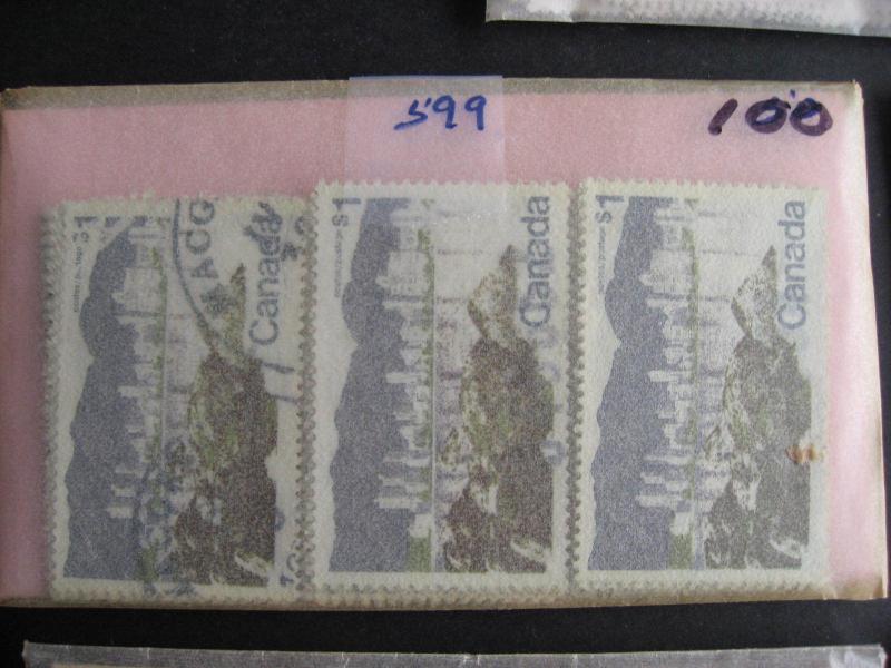 Canada wholesale 500 $1 used stamps 599,a 726,a 934 (mixed condition)