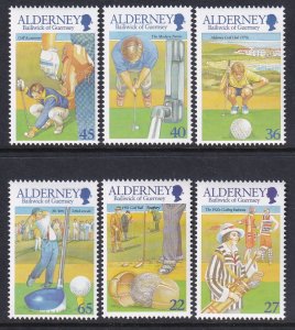 Alderney 170-175 Golf MNH VF