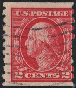 SC#413 2¢ Washington Coil Single (1912) Used