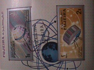 FUJEIRA-1966-AIRMAIL: SPACE CTO NH S/S  SHEET. VERY OLD AND RARE