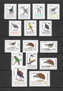 BIRDS - NIUAFO'OU-TONGA #27-41   MNH