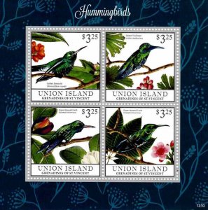 St. Vincent Grenadines Union Island 2013 Hummingbird Souvenir Mini Sheet MNH