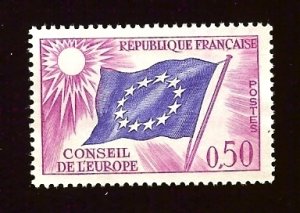 France #1O9 50fr Council of Europe Flag ~ MNG