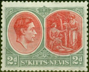 St Kitts & Nevis 1938 2d Scarlet & Grey SG71 Fine Mtd Mint