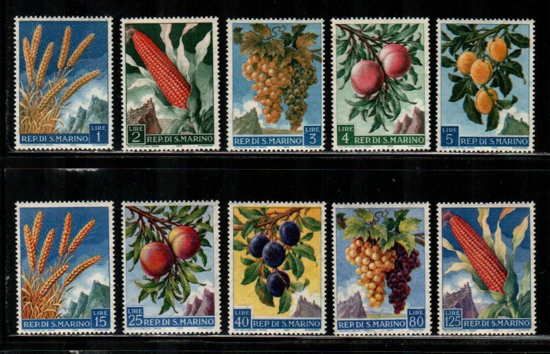 San Marino #416-425  MNH  Scott $8.10