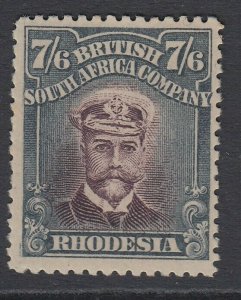 Sg 240 Rhodesia 7/6 Blackish Purple & Slate Black. Very Slightly Mounted Mint-