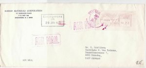 U.S. 1975 Bakish Materials Corp. N.J. Airmail Meter Mail Stamps Cover Ref 28737