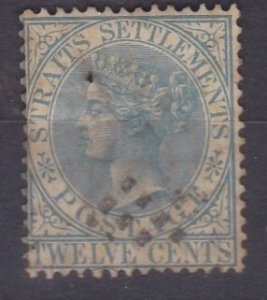 1867 Straits Settlement 12c used WM CC