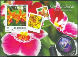 MOZAMBIQUE  2014 ORCHIDS  SOUVENIR SHEET   MINT NH