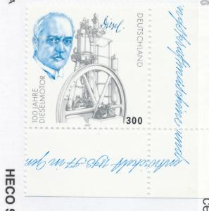Germany 1997 - Scott 1977 MNH - Rudolph Diesel´s engine