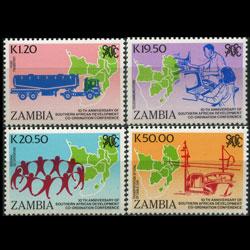ZAMBIA 1990 - Scott# 511-4 Development Set of 4 NH