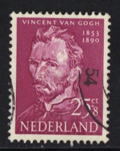 Netherlands  #B268  used 1954  cultural welfare  25+8c  van Gogh