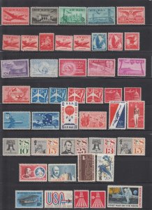 US, C32-C76, MNH, VF, 1940'S-1970'S AIRMAIL COLLECTION MINT NH,OG