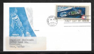 Just Fun Cover #1569 FDC Artmaster Cachet Apollo Soyuz JUL/15/1975 (my4019)