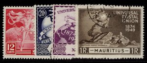 MAURITIUS GVI SG272-275, anniversary of UPU set, FINE USED.