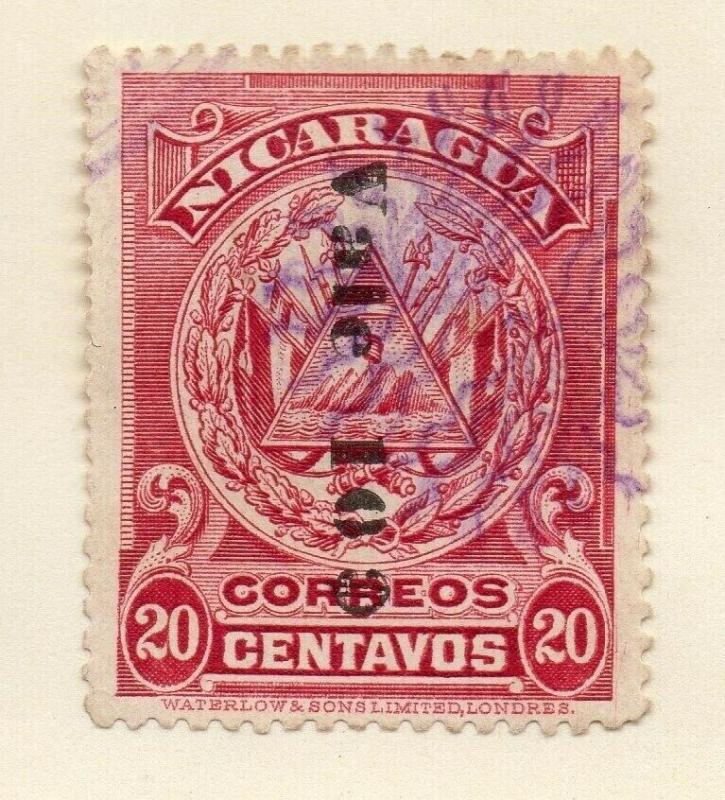 Nicaragua 1905-09 Early Issue Fine Used 10c. Surcharged 323440