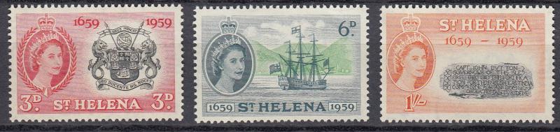 St. Helena - 1959 QEII Anniversary Sc# 156/158 - MNH (601)