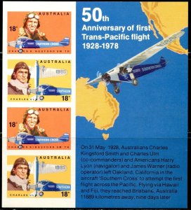 AUSTRALIA Sc#675a 1978 Avaitors Souvenir Sheet OG Mint NH