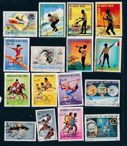 D393493 Upper Volta Nice selection of VFU Used stamps