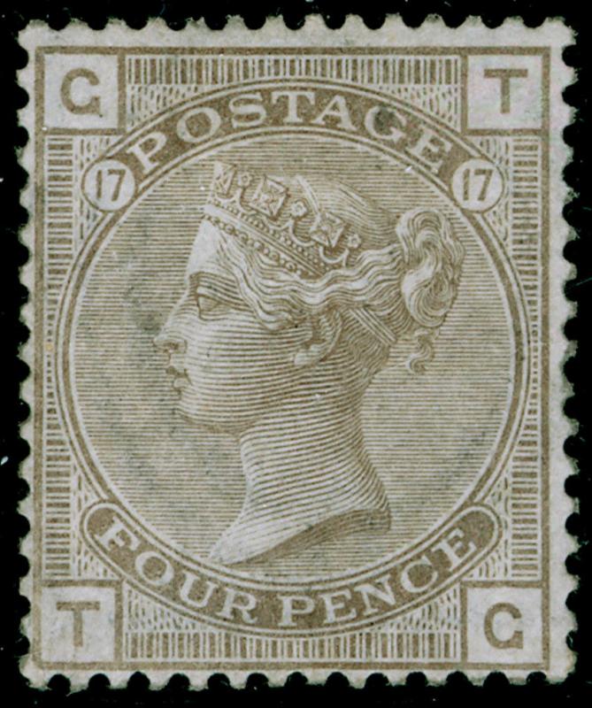 SG154, 4d grey-brown plate 17, M MINT. Cat £2800. TG