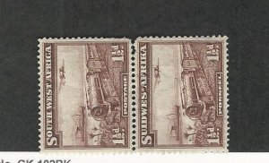 South West Africa, Postage Stamp, #110 Mint NH Pair (Light Crease), 1937