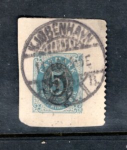 DENMARK Postal stationery Cut square c. Late 1800's