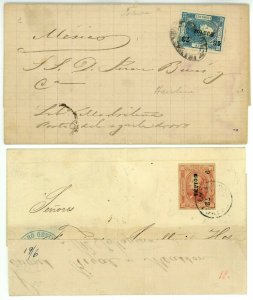 MEXICO Toluca Colima Overprint Postmarked Covers Postage Latin America