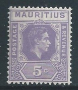 Mauritius #214 NH 5c King George VI