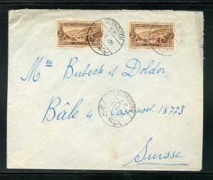 Lebanon Liban 1926 Beirut to Basle (Bale) Switzerland� 97 year old Cover