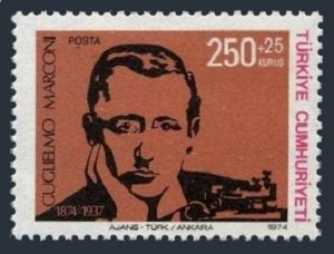 Turkey B149,MNH. Michel 2341. Guglielmo Marconi,1874-1937, radio inventor, 1974.