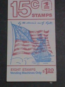 ​UNITED STATES STAMP:1978-SC#1598A  FORT MCHENRY FLAG -BOOKLET OF 8 STAMPS