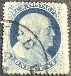 U.S.# 24-USED--SINGLE--BLUE--1857