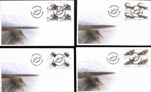 Denmark Danmark Scott 1389-1392 FDC block of 4 butterflies insects Martin Morck