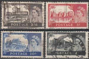 Great Britain #309-12  F-VF Used CV $52.50 (A16665)