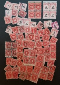 US POSTAGE DUE Used Stamp Lot BOB Back of Book T6169