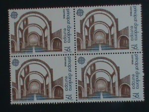 ​ANDORRA-SPAIN-1987 SC#178  EUROPA-NEW MODERN ARCHITECTURE -MNH BLOCK OF 4-VF