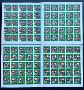 Stamps Full Set in Sheets Football Worldcup Italy 90 (I) Guinea Imperf.-