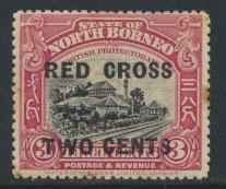 North Borneo  SG 216 SC# B16 MH perf 14 OPT Red Cross  see scan & details