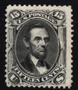 US Stamp #77 15c Black Lincoln  MINT HINGED SCV $5000