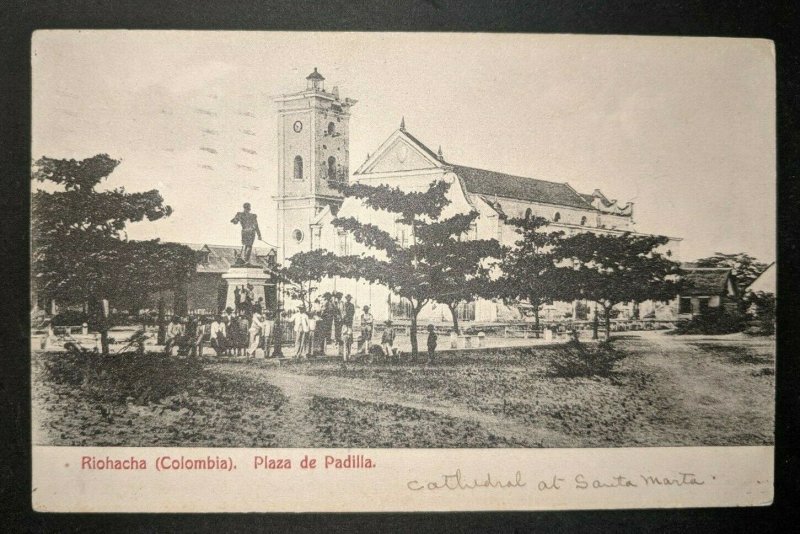 1923 Plaza Padilla Rioacha Columbia to Pennsylvania Real Picture Postcard Cover