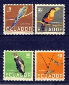 Ecuador #634-37 F-VF Mint LH * Birds