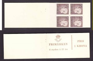 D1-Sweden-Sc#583b-unused NH booklet-definitives-pane of 4-