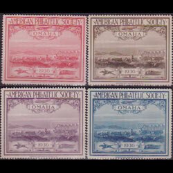 U.S.A. 1936 - APS Omaha Set of 4 NH back toned