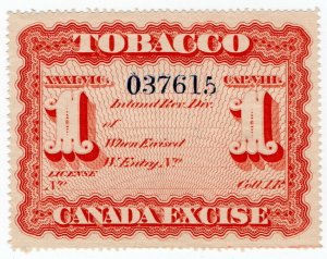 (I.B) Canada Revenue : Tobacco Duty Seal