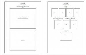  PRINTED ECUADOR AIRMAIL 1928-1983 STAMP ALBUM PAGES (102 pages)