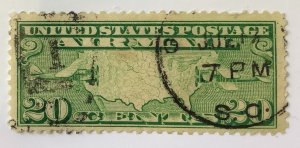 USA 1926 Scott C9 used - 20c, map of the States & 2 planes