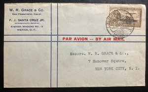 1934 Mexico City Mexico Airmail Commercial cover To New York USA