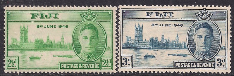 Fiji 1946 KGV1 Set Victory MM SG 268 - 269 ( B477 )