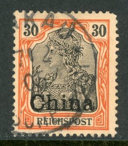 China 1901 Germany 30pf Germania Michel 20 (Sc #29) Hankau Cancel E956