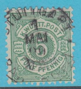 GERMAN STATES - WURTTEMBERG 59a  USED - COLOR VARIETY - NO FAULTS VERY FINE -NZV